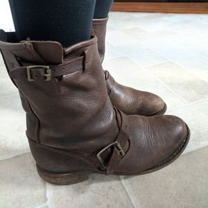 JCrew Short leather brown boots